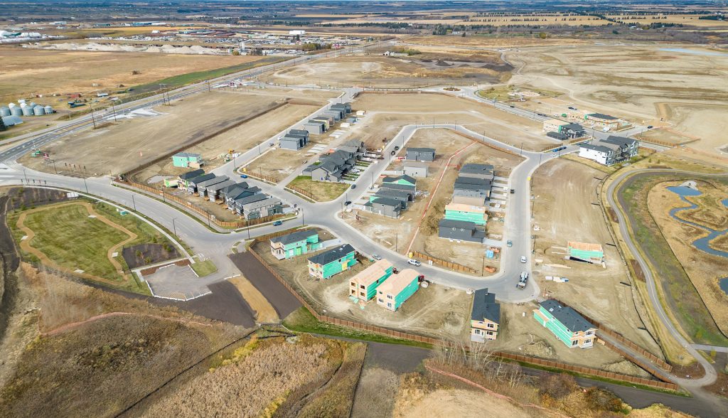 Aerial view of Cambrian Community construction.