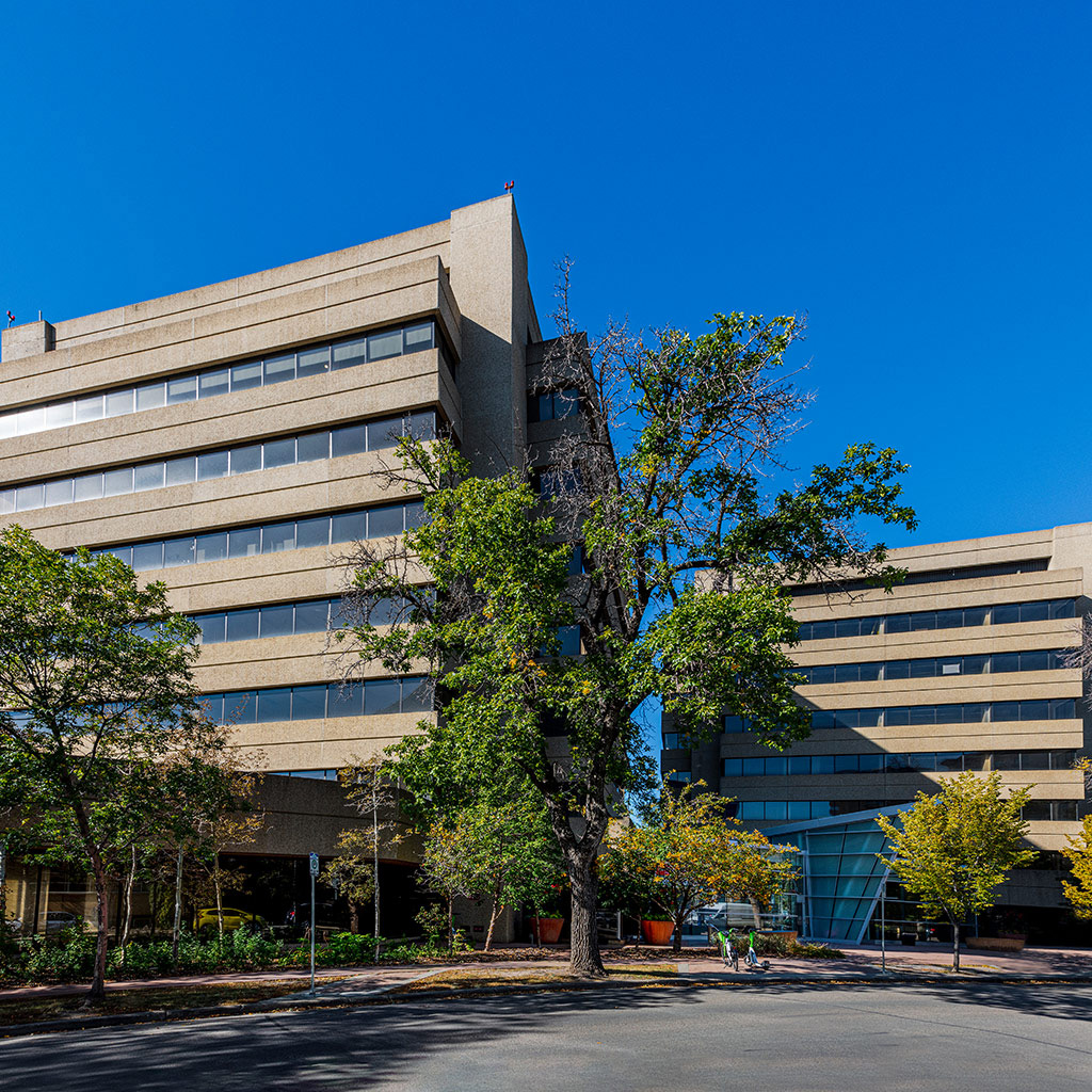 One twelve campus partial building view.